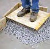 Without reinforcement the gravel collapses when the walls are removed. Geo-grid