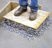 When the walls are removed the layers of Geo-grid maintain the shape of the gravel block. Geo-grid